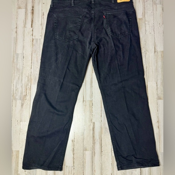 Levis 569 Jeans Mens 40x32 Black Denim Straight Leg Casual Preppy - Picture 10 of 10